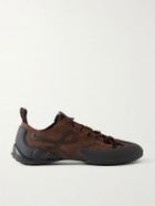 LOEWE - Grip Logo-Appliquéd Trimmed-Suede Sneakers - Brown