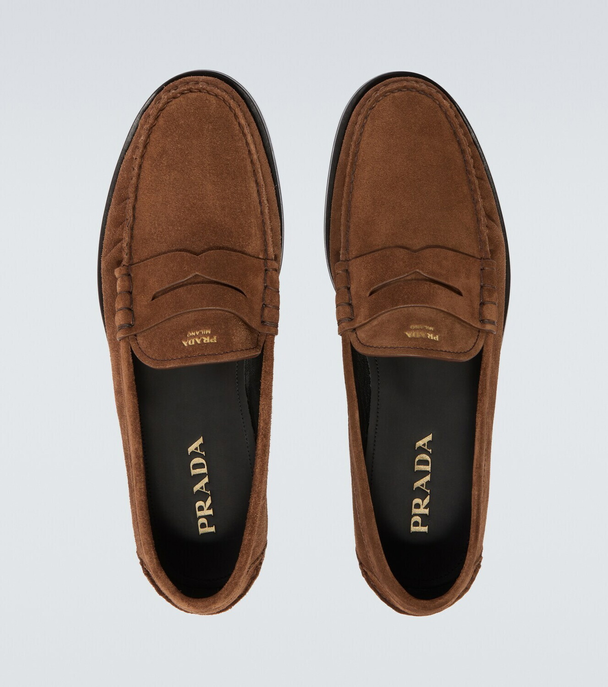 Prada Suede penny loafers