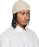 Lanvin Off-White Wool Beanie
