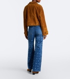 Veronica Beard Taylor printed wide-leg jean