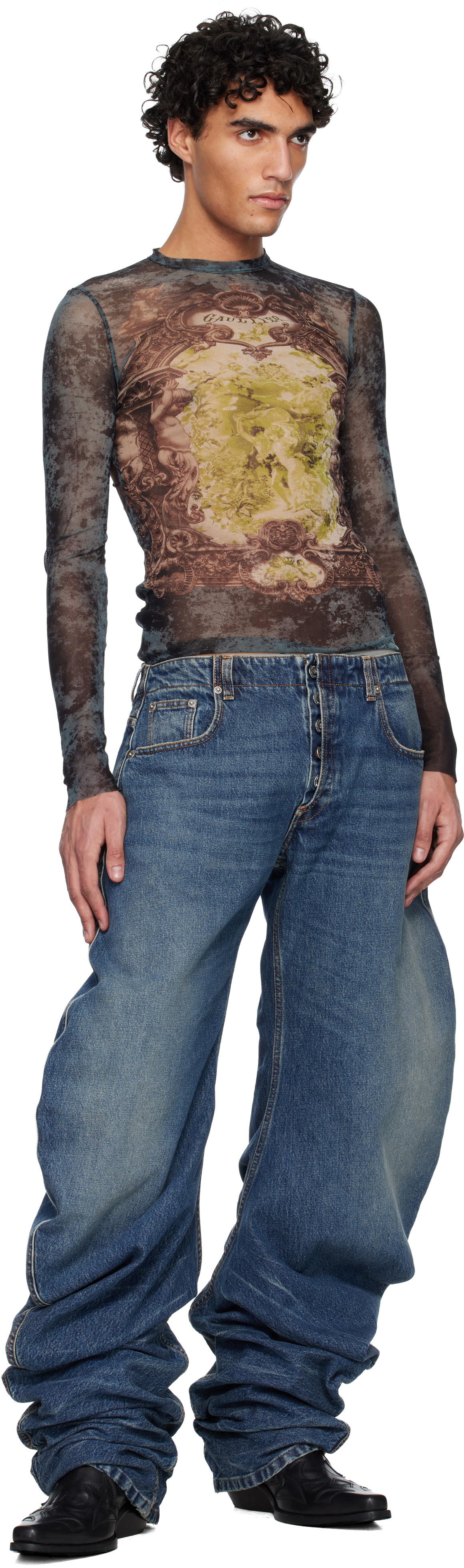 Jean Paul Gaultier Blue Oversize Fit Jeans