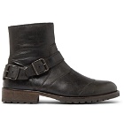 Belstaff - Trialmaster Distressed Leather Boots - Men - Black