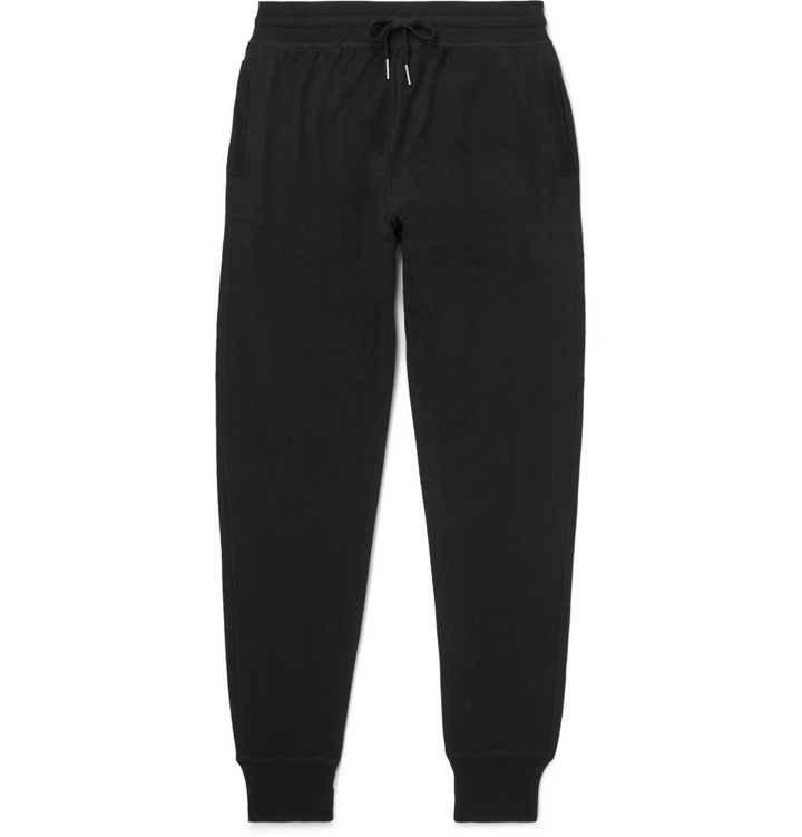 Photo: TOM FORD - Tapered Cotton, Silk and Cashmere-Blend Sweatpants - Men - Black