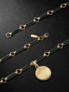 Foundrae - Element Protection 18-Karat Gold, Malachite and Diamond Pendant Necklace
