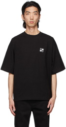 We11done Black Mini Logo Patch T-Shirt