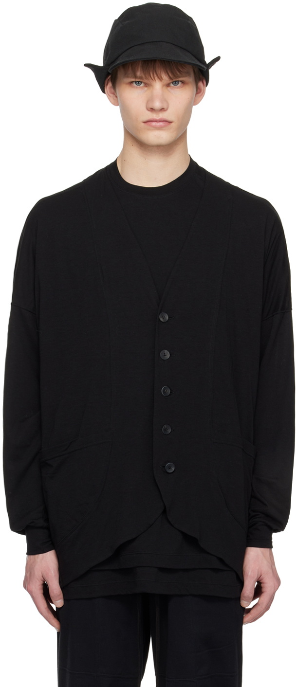 The Viridi−anne The Viridi-anne Black Zip Cardigan The Viridi-anne