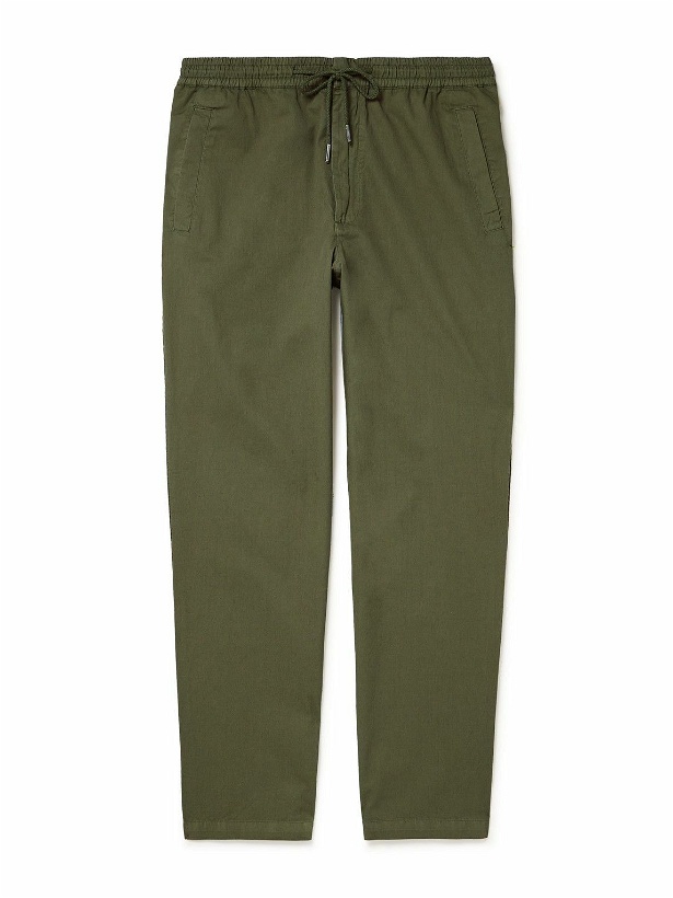 Photo: Folk - Tapered Cotton-Twill Drawstring Trousers - Green