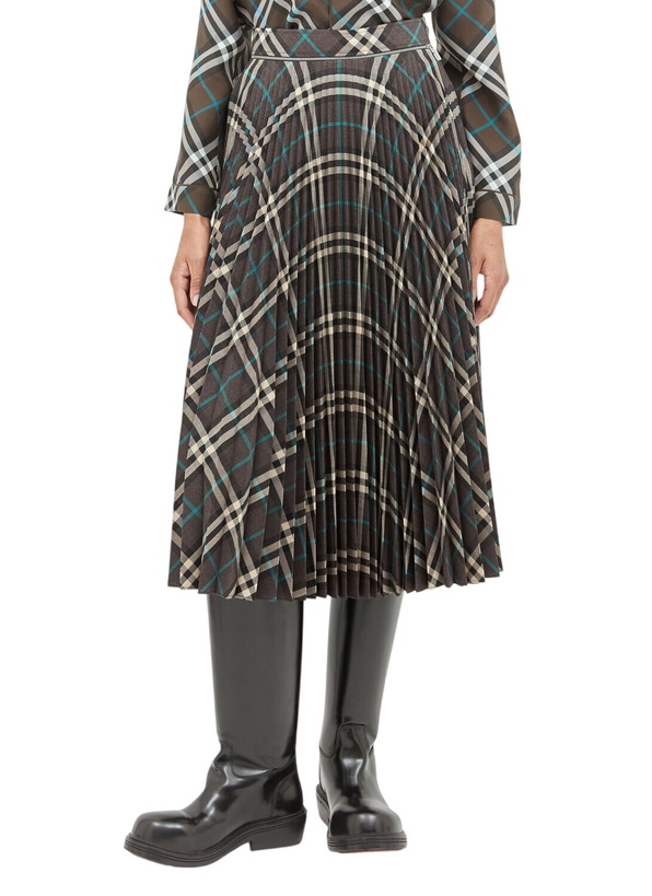 Photo: Burberry Pleated Wool-Blend Skirt