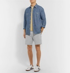 Club Monaco - Baxter Slim-Fit Stretch Linen and Cotton-Blend Chambray Shorts - Gray