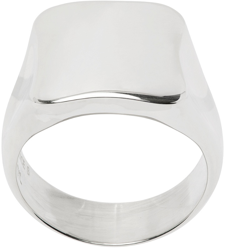 Photo: SWEETLIMEJUICE Silver Plain Square Signet Ring