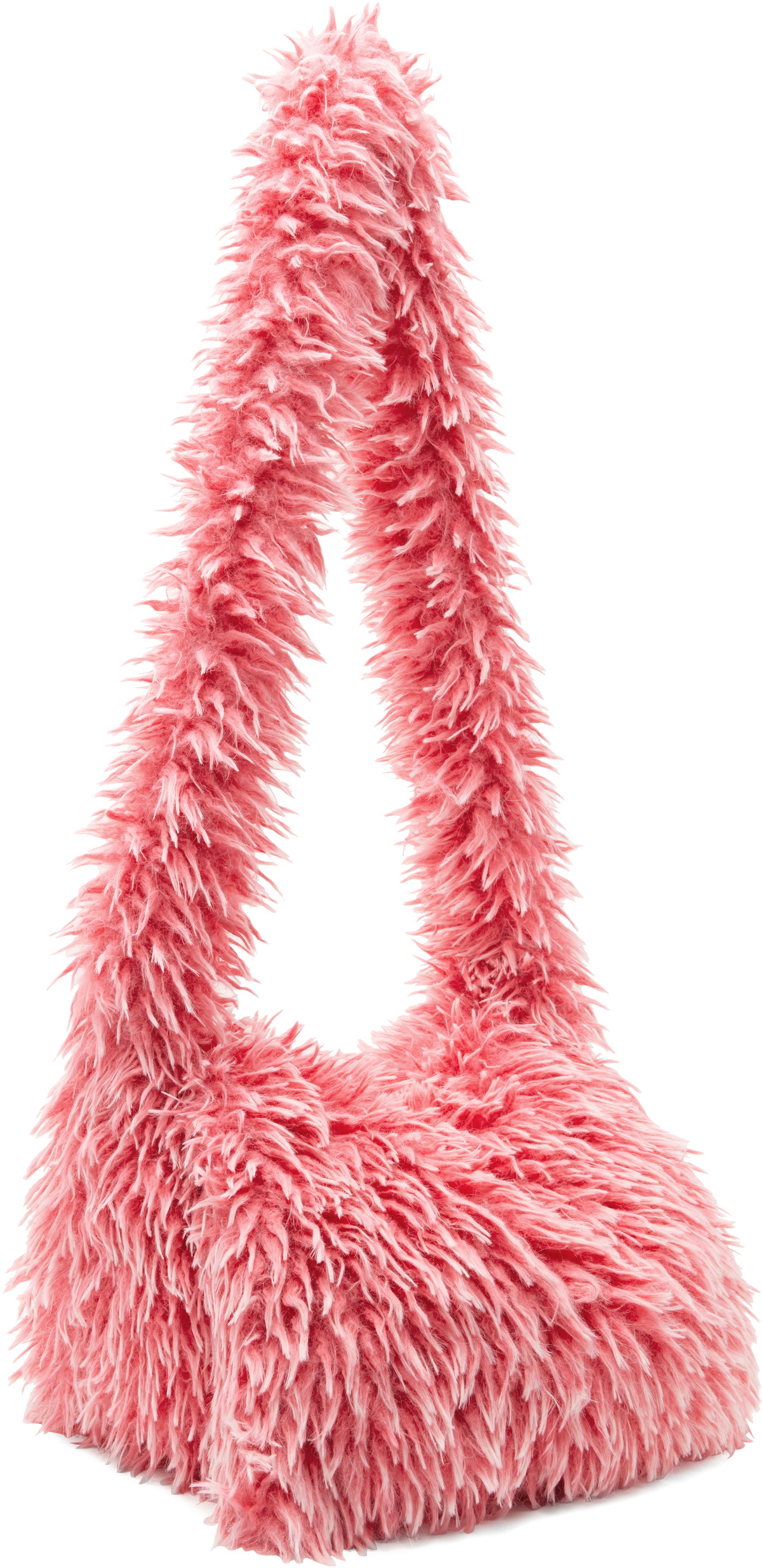 ERL Pink Faux-Fur Messenger Bag