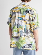 Go Barefoot - Convertible-Collar Printed Cotton-Blend Shirt - Green