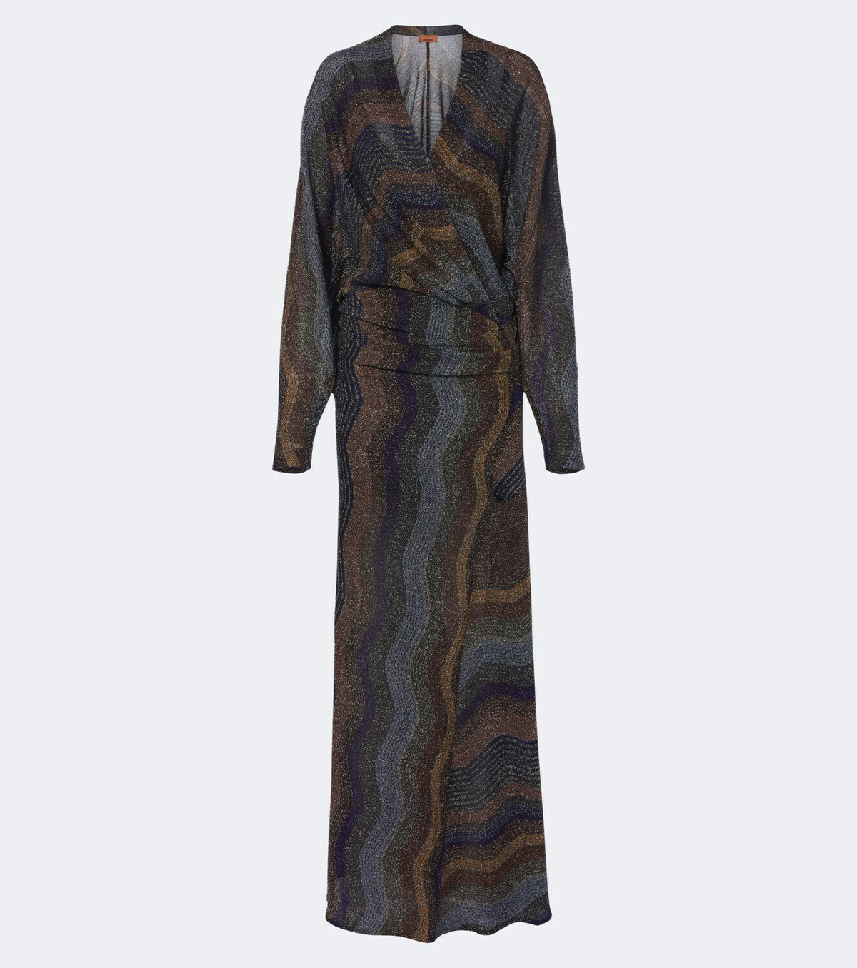 Missoni Draped printed lamé gown