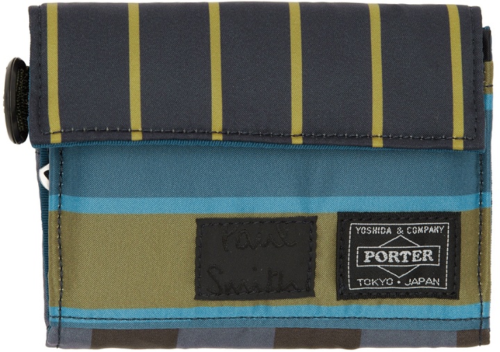 Photo: Paul Smith Blue & Khaki Porter Edition Striped Card Holder