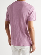 NN07 - Aspen Logo-Print Slub Cotton-Jersey T-Shirt - Pink