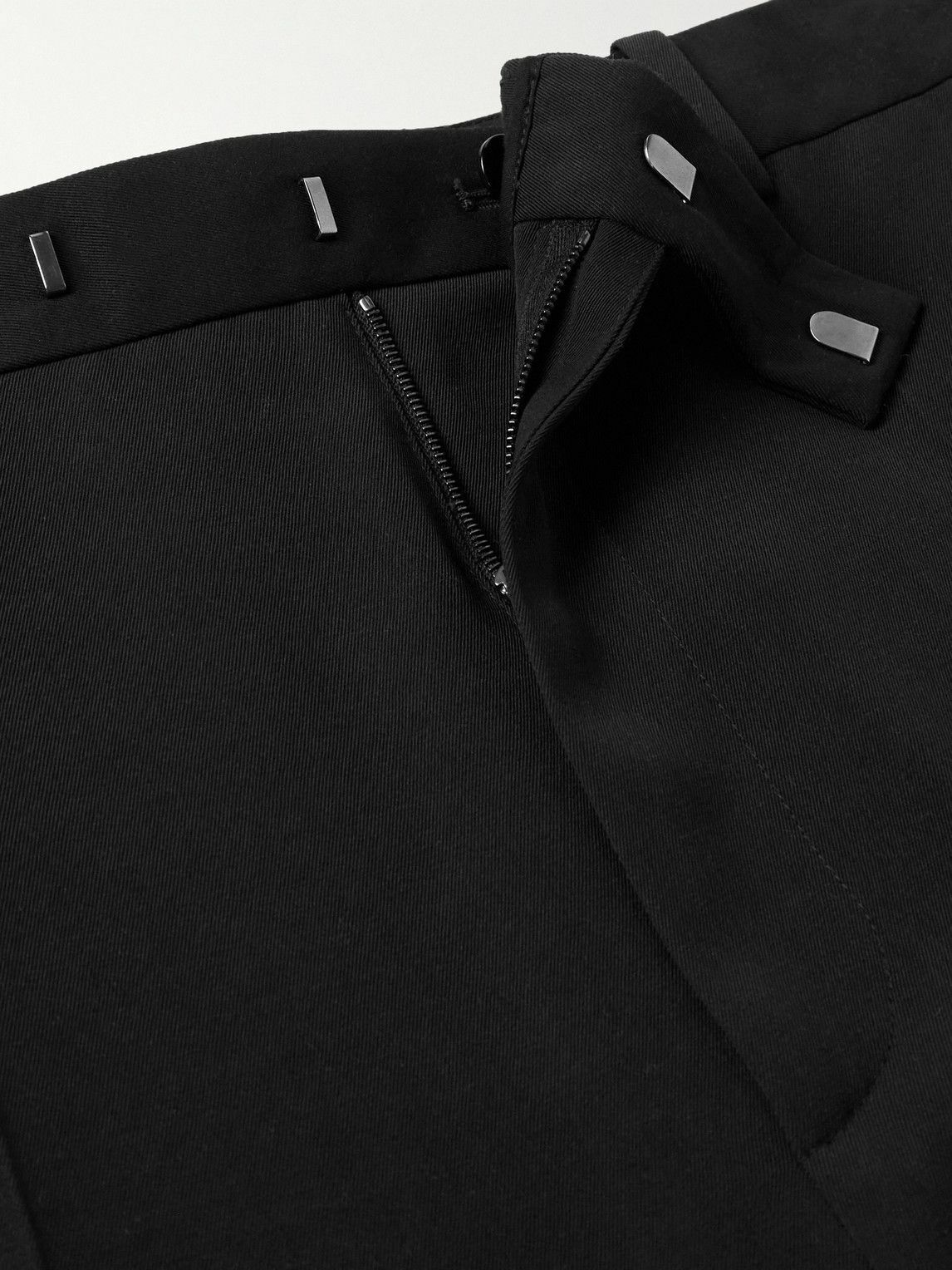 The Row - Prisa Slim-Fit Straight-Leg Wool-Twill Trousers - Black