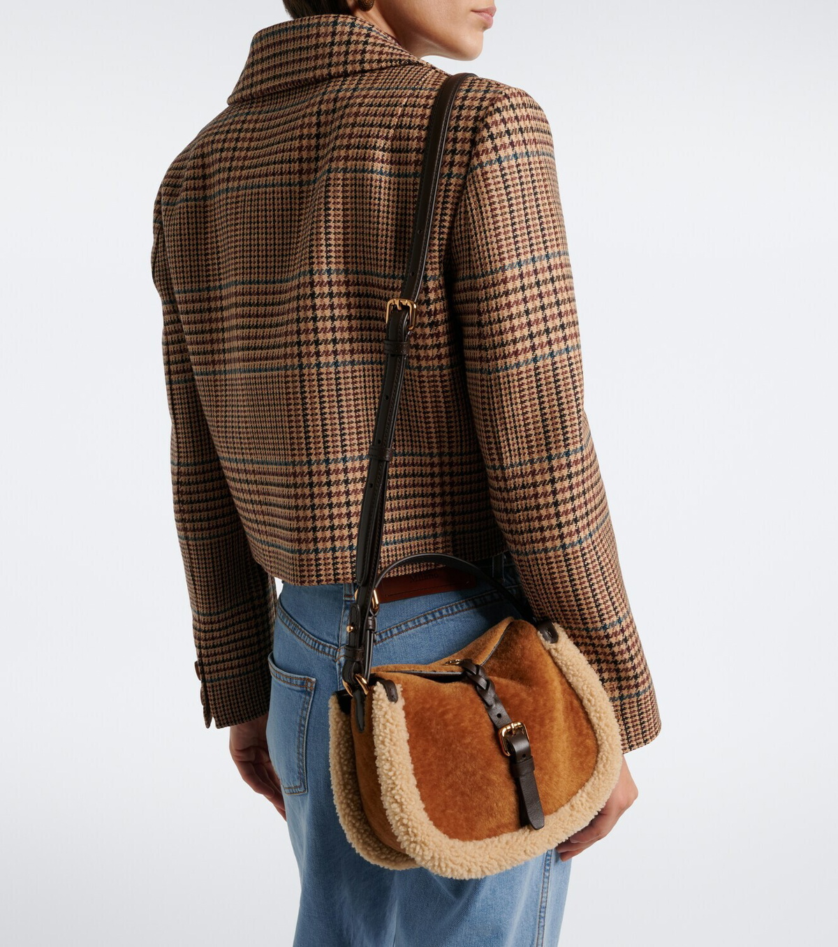 Etro Pony Small shearling top-handle bag