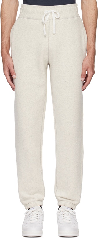 Photo: Sunspel Off-White Relaxed-Fit Sweatpants