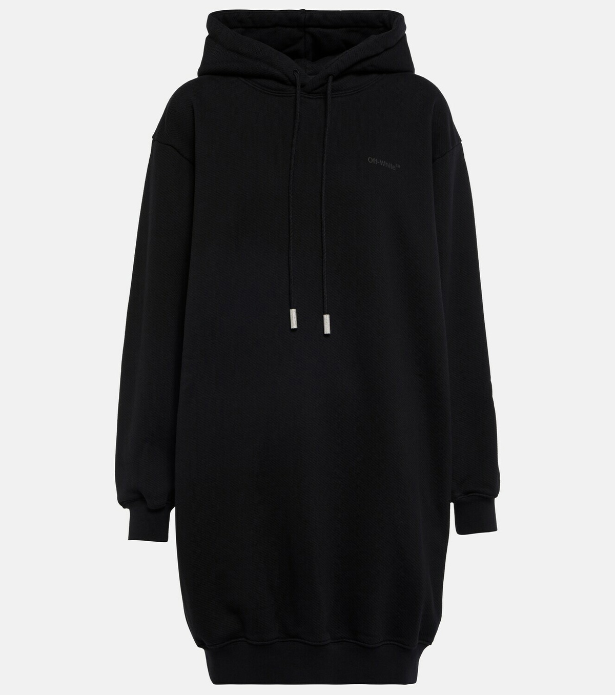 Off-White - Logo cotton jersey hoodie dress Off-White