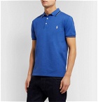 Polo Ralph Lauren - Slim-Fit Contrast-Tipped Stretch-Cotton Piqué Polo Shirt - Blue