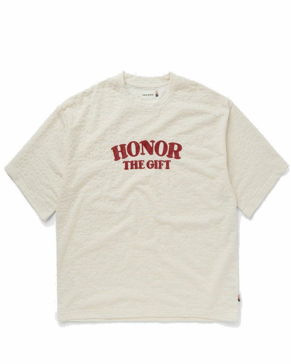 Photo: Honor The Gift Stripe Box Tee Beige - Mens - Shortsleeves