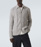 Eleventy Wool, alpaca and silk-blend zip-up cardigan