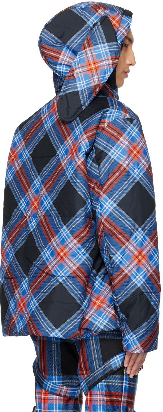 Charles Jeffrey LOVERBOY Red & Blue Bunny Puffer Jacket Charles