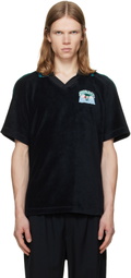Casablanca Black Towelling Polo