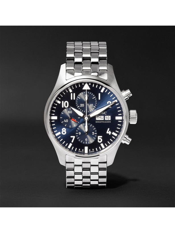 Photo: IWC Schaffhausen - Pilot's Le Petit Prince Edition Chronograph 43mm Stainless Steel Watch, Ref. No. IW377717