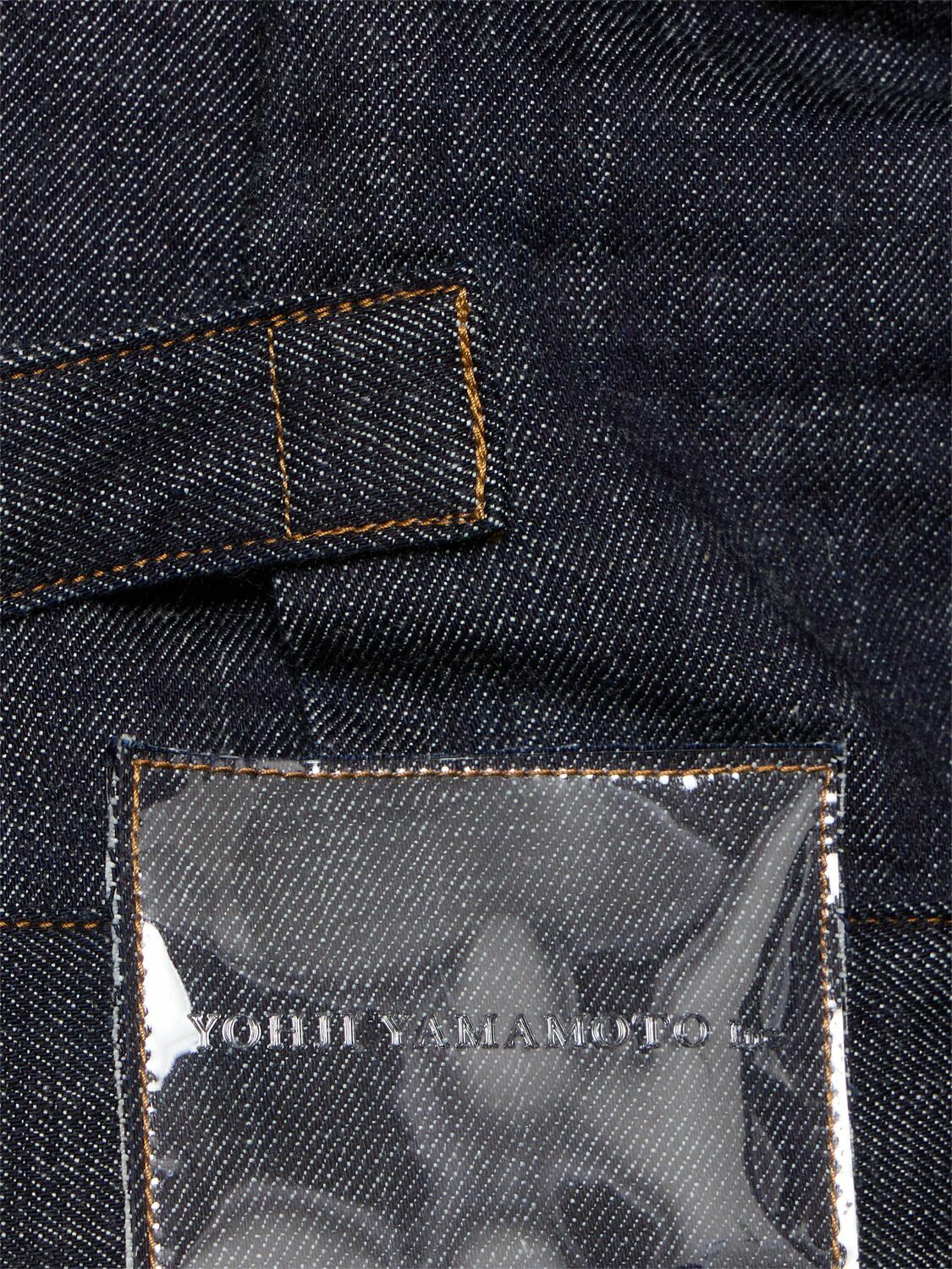 YOHJI YAMAMOTO Loose Denim Paneled Tucked Jacket