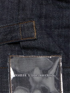 YOHJI YAMAMOTO Loose Denim Paneled Tucked Jacket