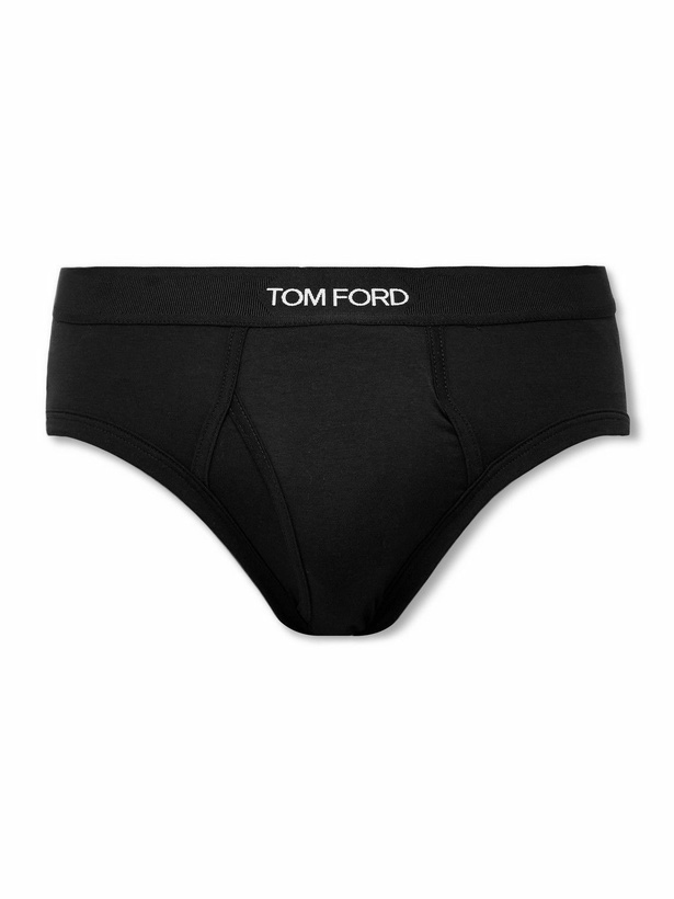 Photo: TOM FORD - Stretch-Cotton and Modal-Blend Briefs - Black