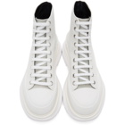 Alexander McQueen Off-White Suede Tread Slick Platform High Sneakers