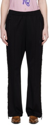 NEEDLES Black Fringe Boot Cut Track Pants