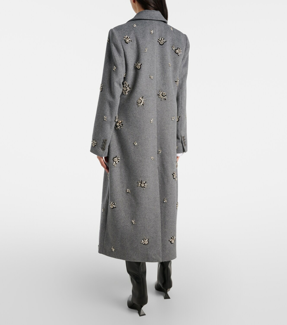 Simkhai Gianni embellished wool-blend coat