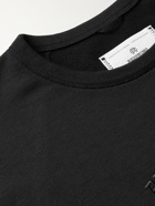 REIGNING CHAMP - Slim-Fit Logo-Embroidered Loopback Pima Cotton-Jersey Sweatshirt - Black