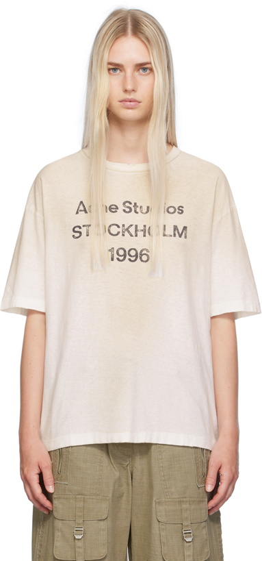 Photo: Acne Studios Off-White Printed T-Shirt