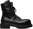 A DICIANNOVEVENTITRE Black Reverse Prisma Combat Boots
