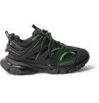 BALENCIAGA - Track Neon Nylon, Mesh and Rubber Sneakers - Black