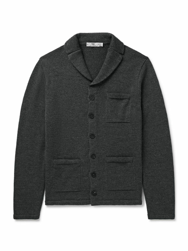 Photo: Inis Meáin - New Pub Jacket Wool and Linen-Blend Cardigan - Gray