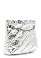 Balenciaga Crush XS Quilted Metallic Leather Tote - Silver - One Size