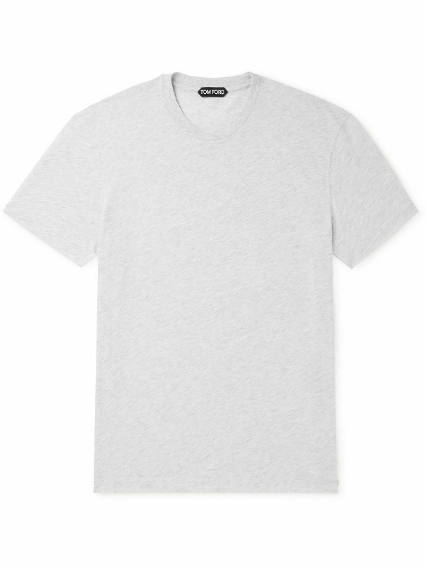 Photo: TOM FORD - Cotton-Blend Jersey T-Shirt - Gray