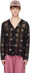 NEEDLES Black Jacquard Cardigan