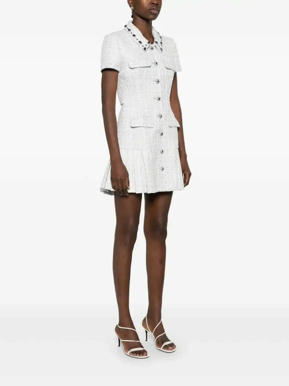 Self-Portrait Bouclé Mini Dress Self-Portrait