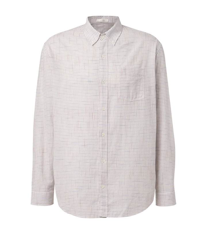 Photo: The Row Pompeo checked cotton chambray shirt