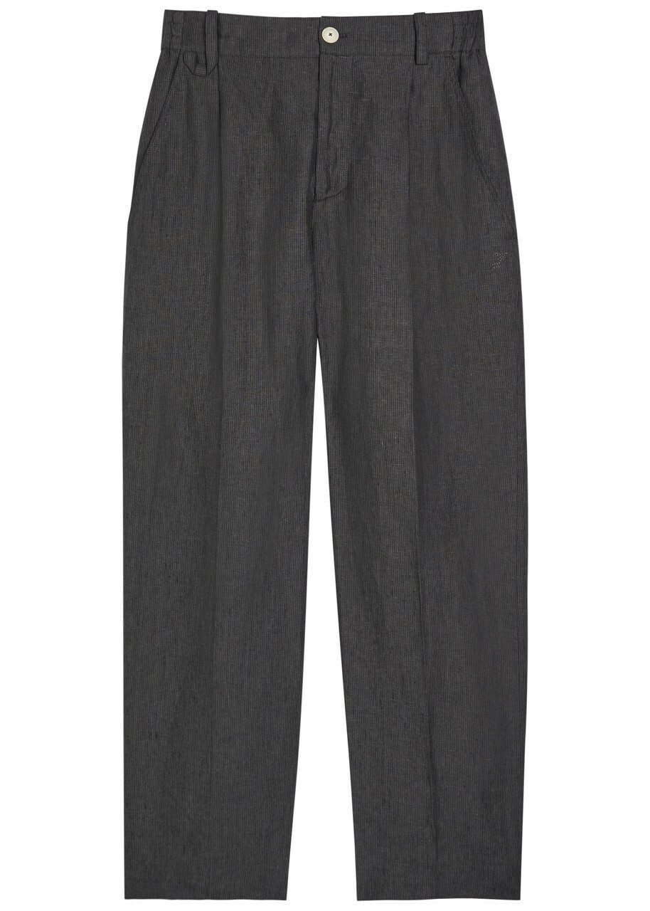 Jacquemus Le Pantalon Croisiere Straight-leg Cotton Trousers Dark Grey