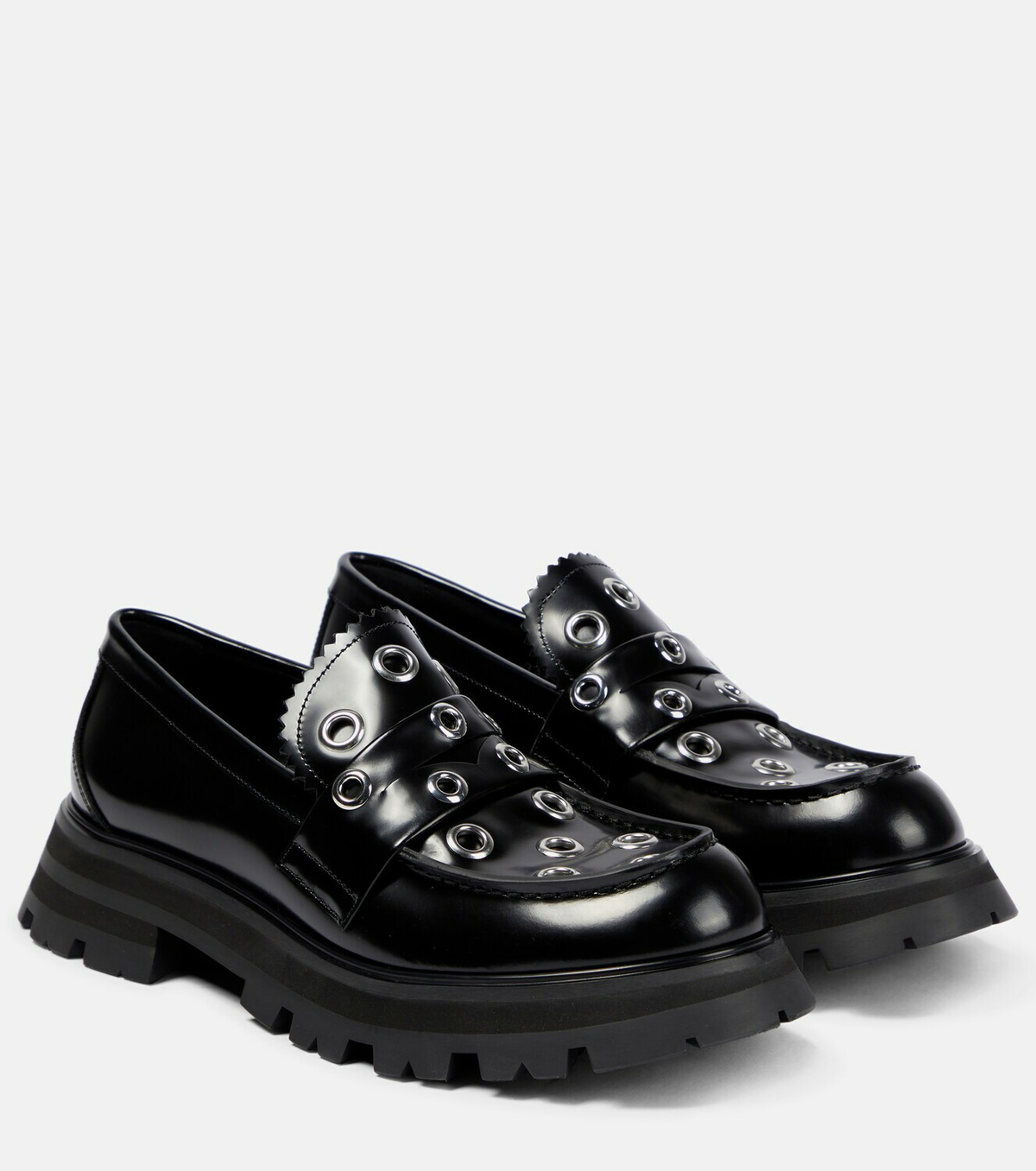 Alexander McQueen - Wander embellished leather loafers