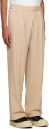 Bonsai Beige Loose-Fit Trousers