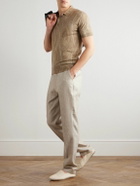 Etro - Tapered Linen and Wool-Blend Trousers - Neutrals