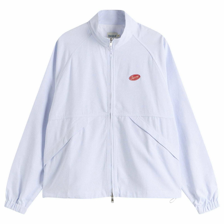 Photo: Bound Men's Oxford Cotton Windbreaker in Blue Stripe